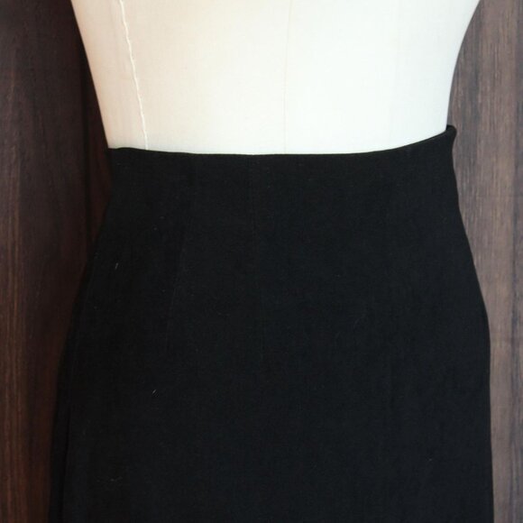 Vintage 1980s 1990s Pencil Skirt, Briggs Black Faux Suede, Size 10 - Picture 4 of 10